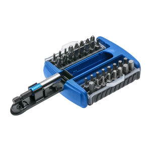 Csavarh&uacute;z&oacute;bet&eacute;t k&eacute;szlet, 33 db-os, 1/4", S2 ac&eacute;l